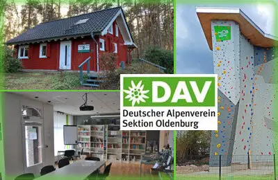 Collage aus mehreren Fotos Hütte Turm Geschäftsstelle | © Sektion/Oldenburg