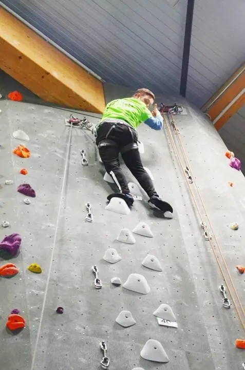 Kletterer bei den Special Olympics Niedersachsen | © Ralf Holtgrefe